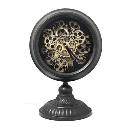 Black Retro Style Vintage Pocket Watch Table Clock