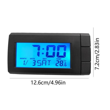 Blue backlight-LED Digital car Alarm Clock calendar Electronic Alarm Clock with Projection FM Radio Time Projector Bedroom Bedside Mute Clock