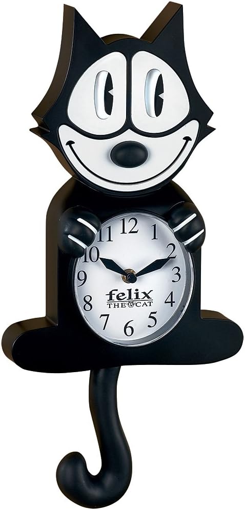 BLUE ISLAND Felix The Cat, 3D motion wall clock, size 44 x 19 x 7, birthday gift, cat lovers, collection gift.