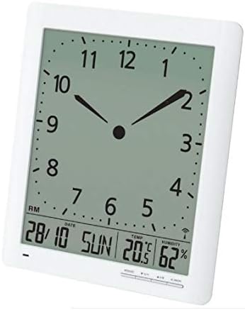 Britta Products Franklin CL-1 Large Format 10 Atomic Digital-Analog Wall Clock with Day/Date, Temperature and Humidity White