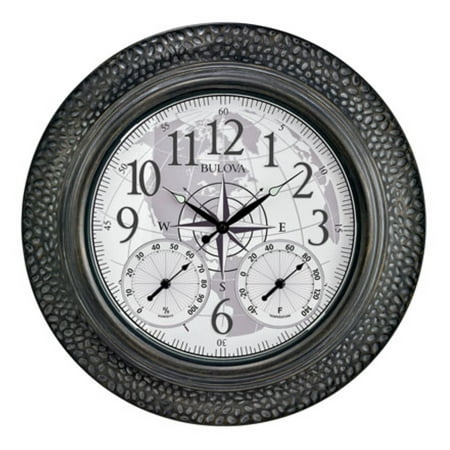 Bulova Clocks C3391, Lighted outdoor dial, Explorer, Patio accent,