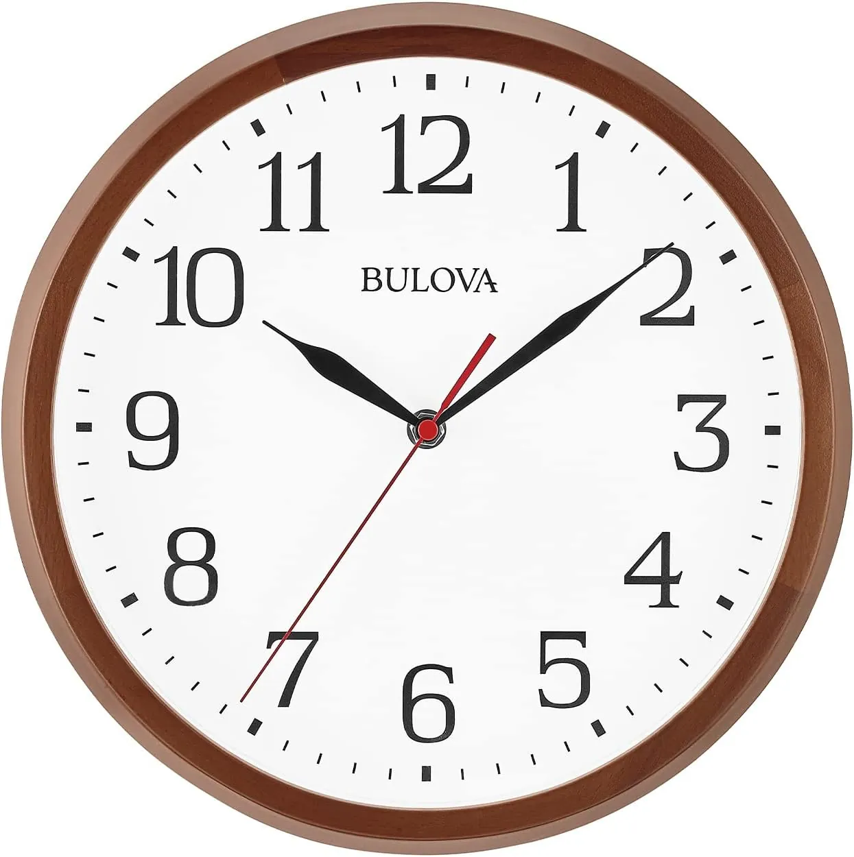 Bulova Clocks Model C4899 Clarity, Warm Walnut