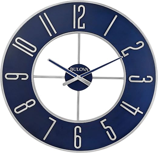 Bulova Steel Oversize Wall Clock, 27