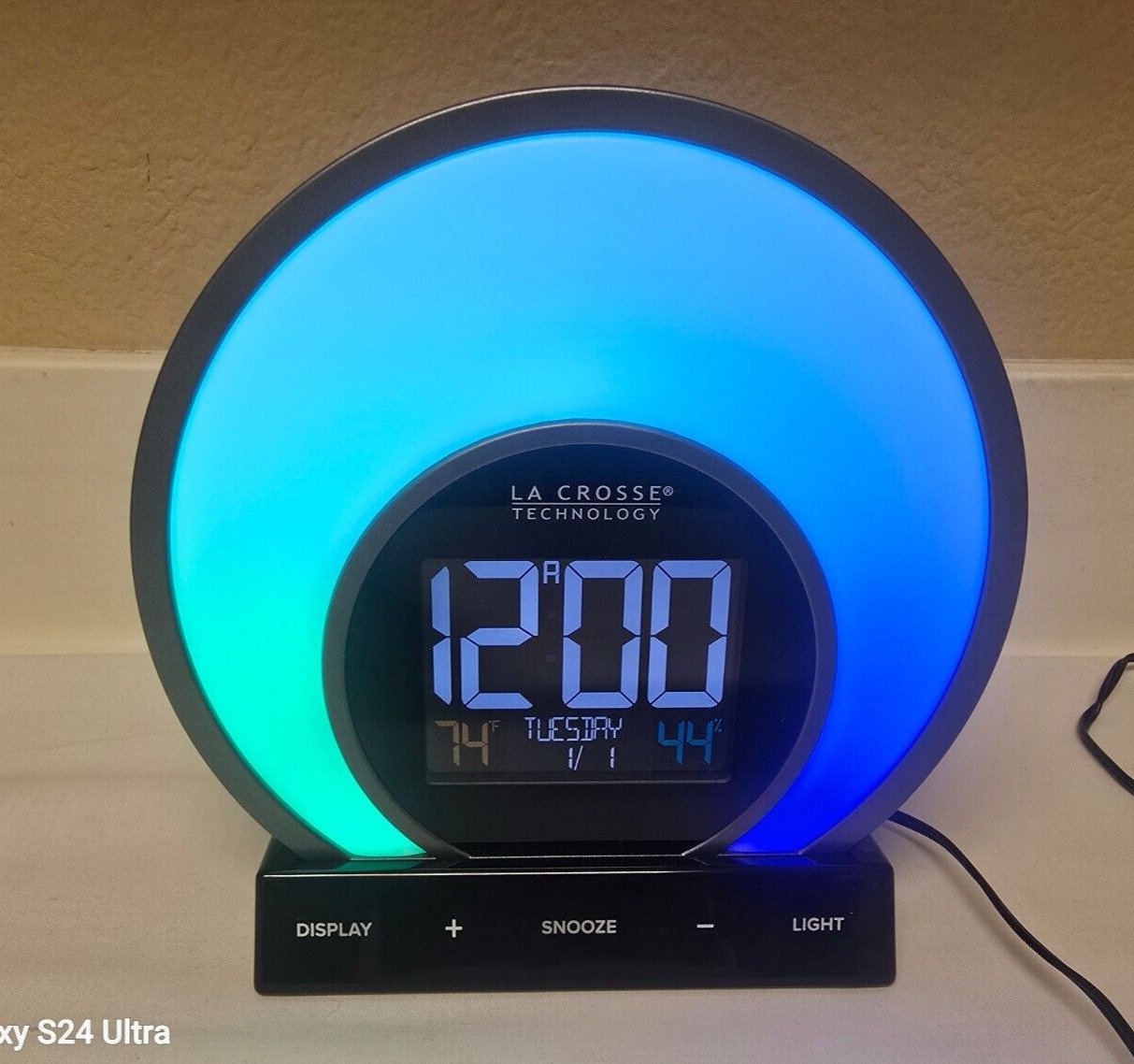 C80994 La Crosse Technology Soluna Mood Light Digital Alarm Clock