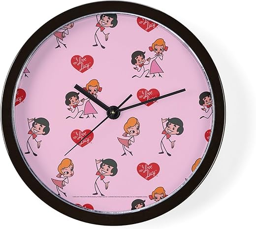 CafePress I Love Lucy: Pattern Unique Decorative 10 Wall Clock