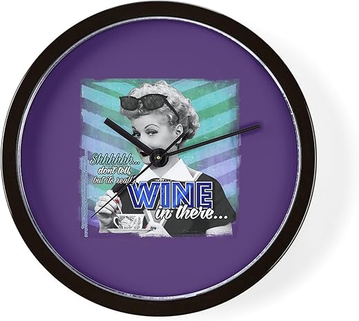 CafePress I Love Lucy: Wine Unique Decorative 10 Wall Clock