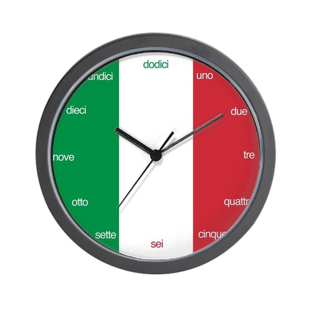 CafePress Italian Language Unique Decorative 10" Wall Clock (119627057)