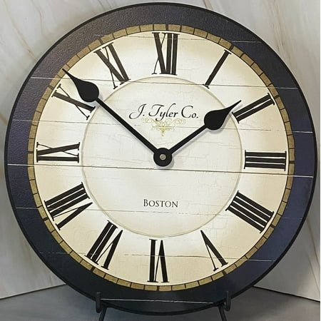 Carolina Navy Large Wall Clock | Beautiful Color, Silent Mechanism, Made in USA