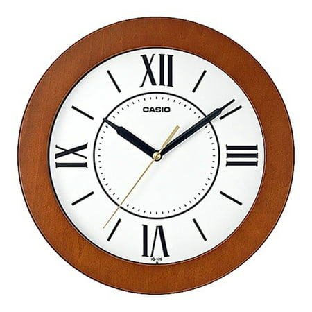 Casio Analog Quartz 10 Wooden Case Wall Clock IQ126-5B