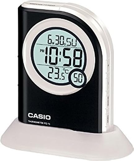 Casio Pq75-1df Multi Function Digital Thermometer Table Top Alarm Clock