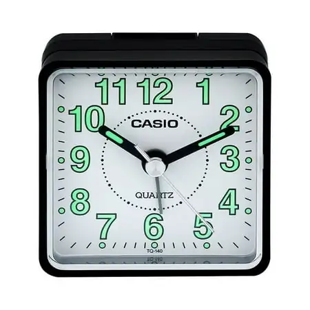 Casio TQ140 Travel Alarm Clock - Bla Clock Radios