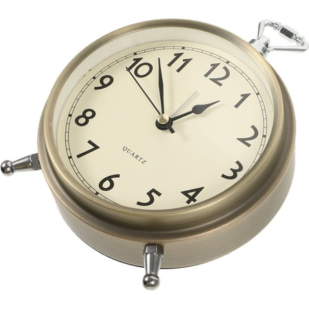 Changmusheng Metal Alarm Clock Roman Numerals Table Bedside Silent Alarm Clock Sweep Seconds Alarm Clock