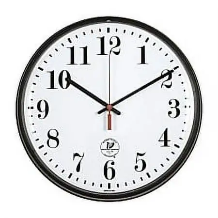 Chicago Lighthouse 12 Slimline Atomic Wall Clock, Black