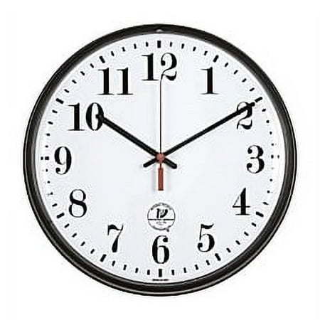 Chicago Lighthouse 12 Slimline Atomic Wall Clock, Black