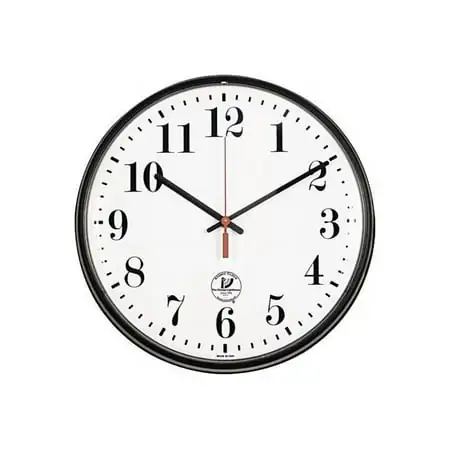 Chicago Lighthouse 67300302 Atomic Slimline Clock, 12-3/4in, Black