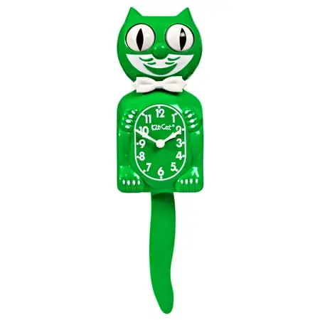 Classic Green Kit Cat Clock 15.5 Made in the USA Official Kit-Cat Klock