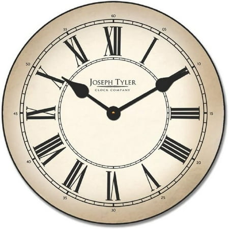 Classy Parchment Wall Clock | Beautiful Color, Silent Mechanism, Made in USA