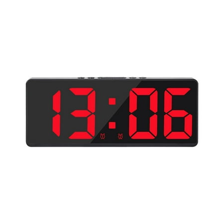 Clearance Sale! Kaireo Clock, Clock, Digital Led Desk Alarm Clock Large Display 3 Inches Usb Temperature Mode 12/24Hr Small Desk Bedroom Bedside Clocks, 1X Large Screen Digital Clock