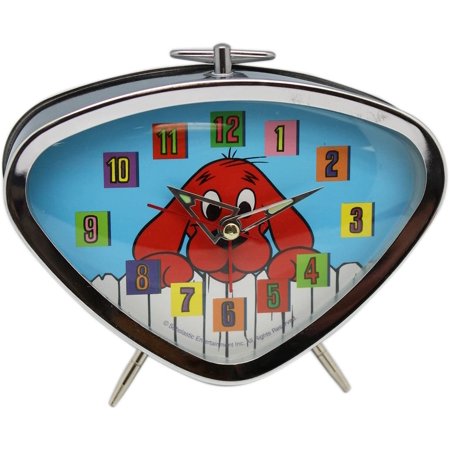 Clifford the Big Red Dog Colorful Numerals Triangle Shaped Desk Clock