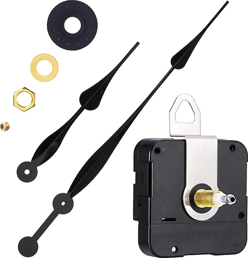 Clock Mechanism Replacement High Torque Quartz Clock Movement with 12 Inch Long Spade Hands for DIY Clock