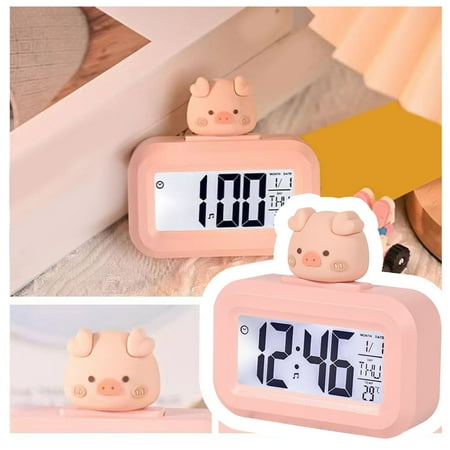 Clocks For Seniors Wall Flip Clock Led Clock Digital Battery Digital Clock Temperature Display Large Screen Mini Size Electronic Date And Day Alarm Shape Desktop Household Supplies