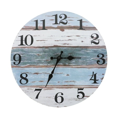 Clock Wall Clocks Nautical Retro Hanging Decor Vintage Rustic Ocean Silent Antique Bedroom Quiet Farmhouse Beach Battery