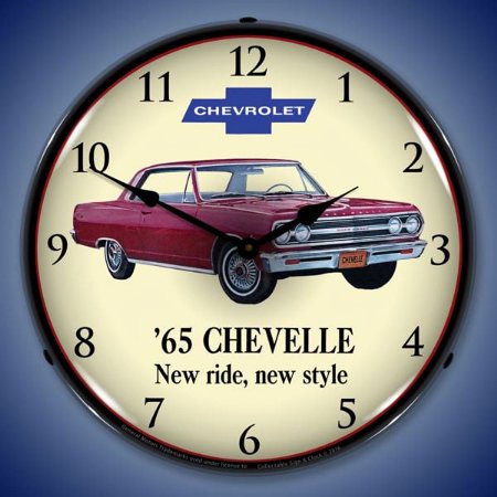 Collectable Sign and Clock 1965 Chevelle LED Lighted Premium Wall Clock