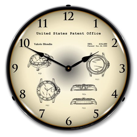 Collectable Sign and Clock Rolex Diving Watch 1999 Patent LED Lighted Premium Wall Clock