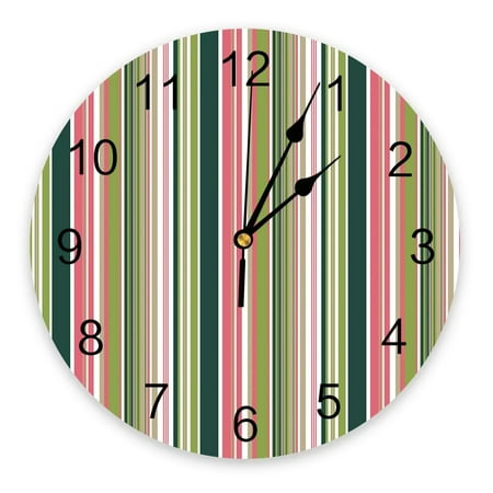 Colorful Striped Texture Wall Clock Large Modern Kitchen Dinning Round Wall Clocks Bedroom Silent Hanging Watch