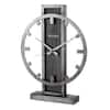 Contemporary Table Clock with Silver Tone Metal Case