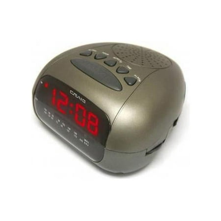 Craig CR45329B Dual Alarm Clock Digital PLL AM/FM Radio