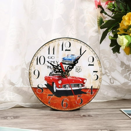 Creative Antique Wall Clock Vintage Style Wooden Round Clocks Home Office Decoration (#2)