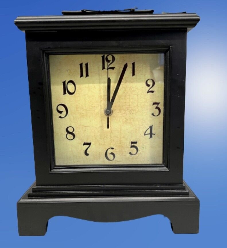 CREATIVE CO-OP Clock BLACK Antique Style MANTEL Clock