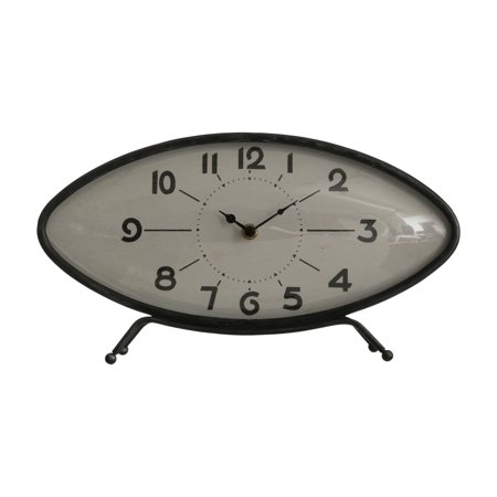 Creative Co-Op Metal Retro Oval Mantel Clock