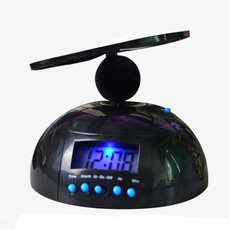 Creative Flying Alarm Clock, Led Display Digital Snooze Alarm Clock Loudly, Propeller Flying Design, Used for Bedroom and Living Room Indoor and Outdoor(Black) (1pc)