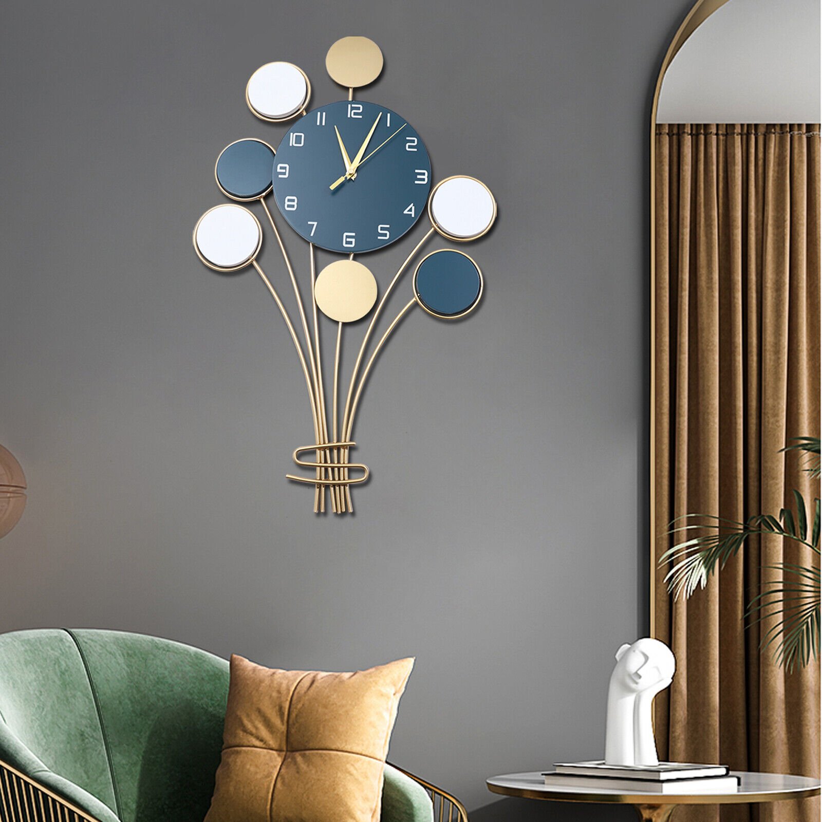 Creative Study Room Digital Display Clock Large Wall Clocks Battery Powered