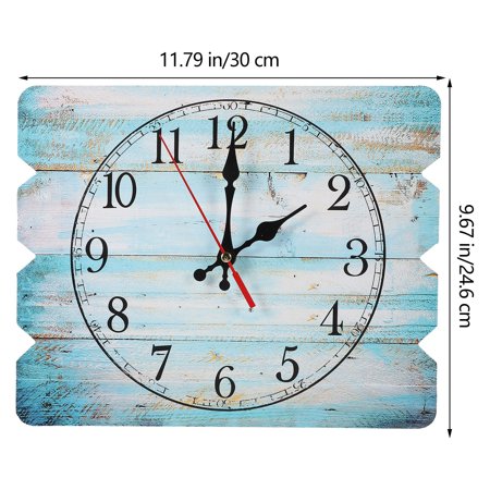 Creative Wall Decorative Clock Rectangle Bedroom Wall Hanging Clock Vintage Style Wall Clock