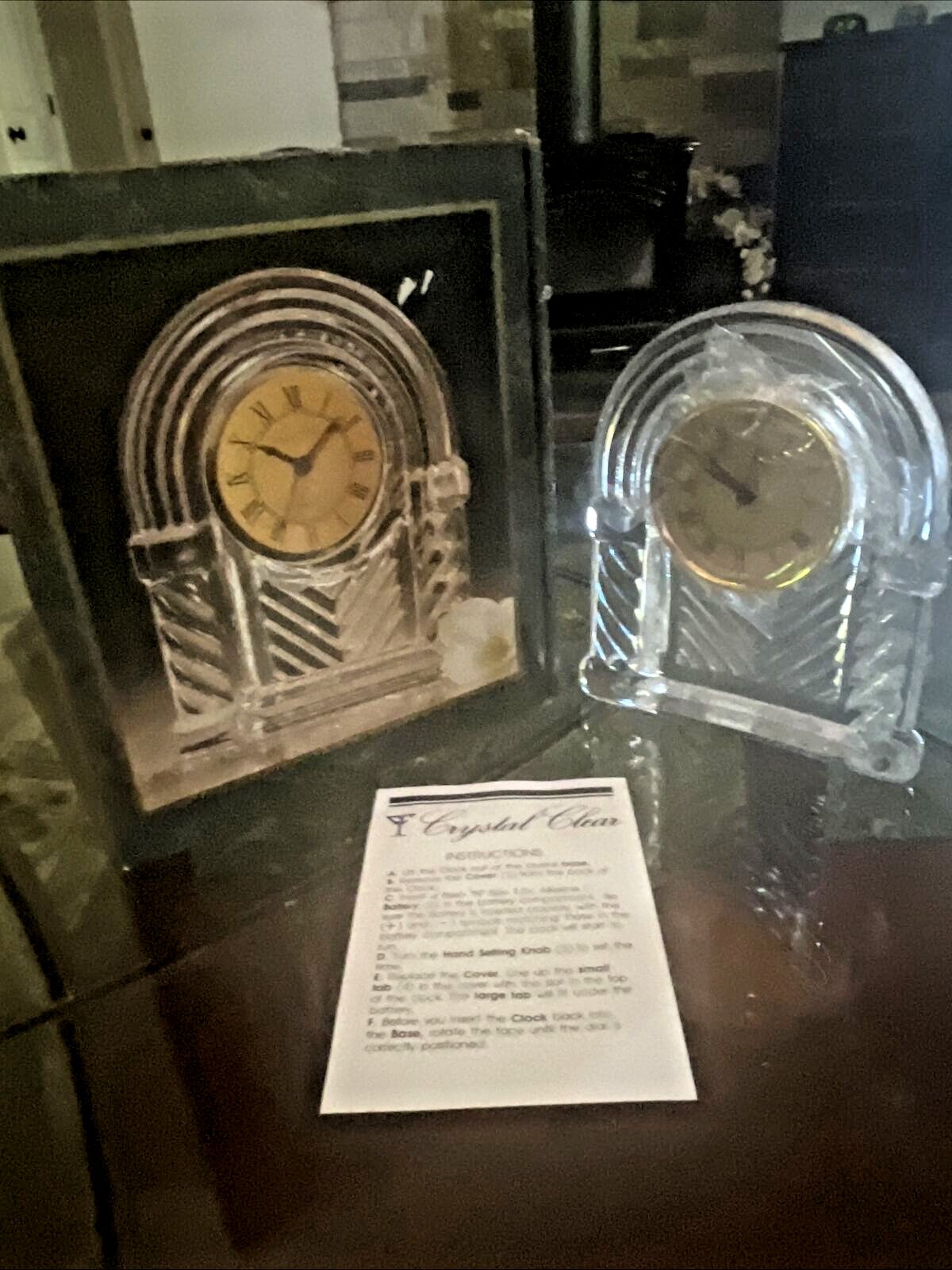 CRYSTAL CLEAR SIGNATURES REGENT CRYSTAL MANTLE CLOCK STYLE Open Box - New