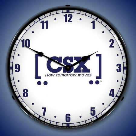 CSX Railroad How Tomorrow Moves Wall Clock, Lighted