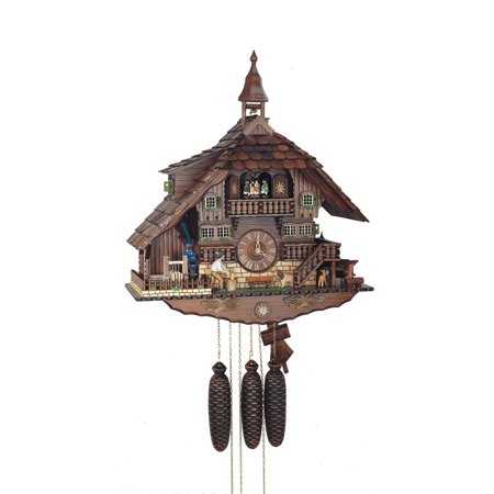 Cuckoo Clock Black Forest house with tower