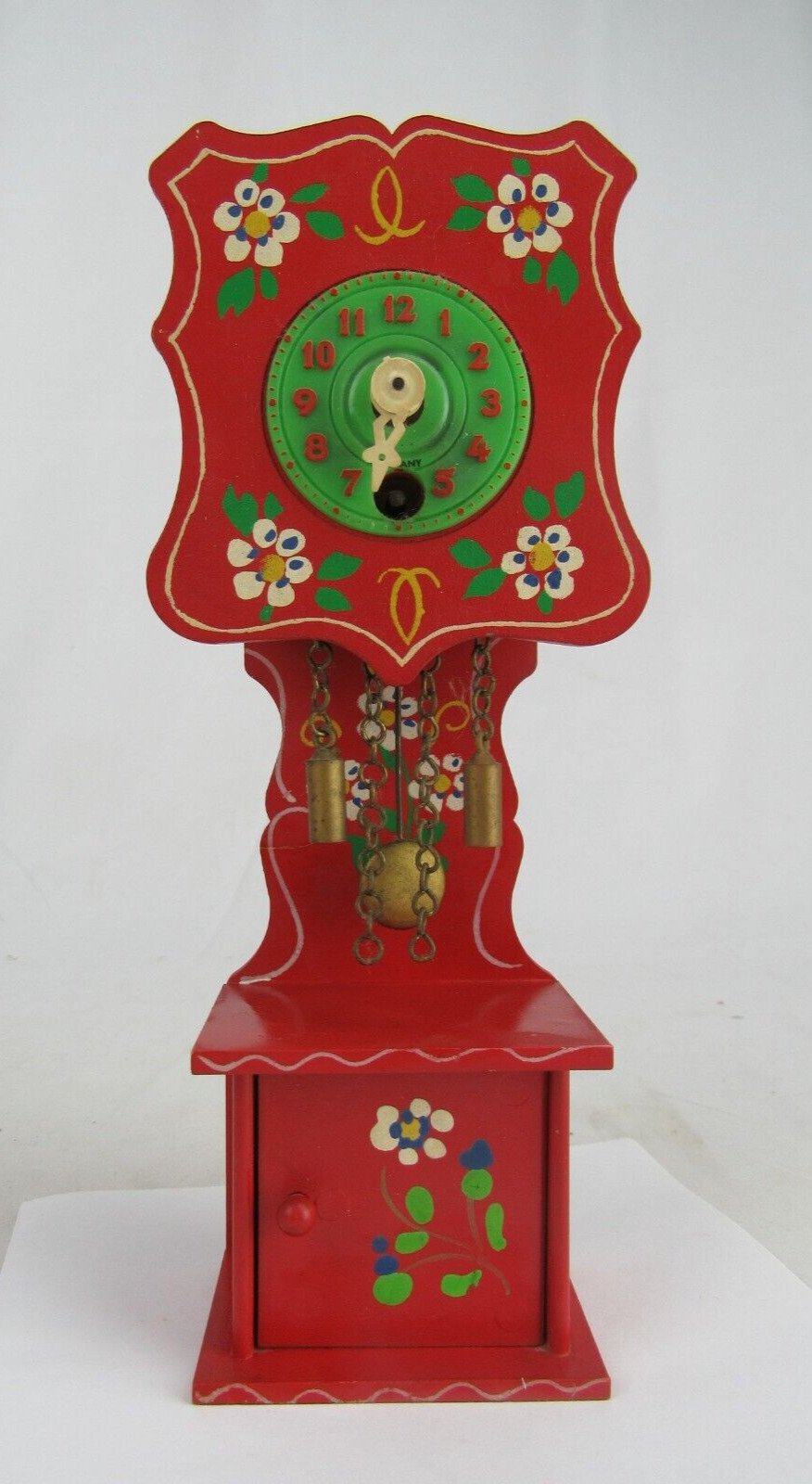 Cuckoo Clocks Miniature Mini Black Forest Germany Wind Grandfather red