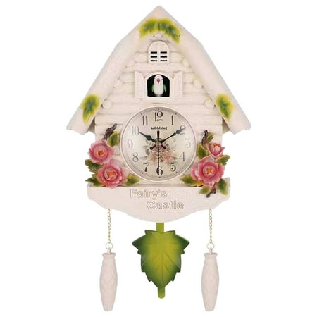 Cuckoo Wall Clock Forest Furniture Ornaments Hanging Resin Bird Clock children room Gifts School , B B