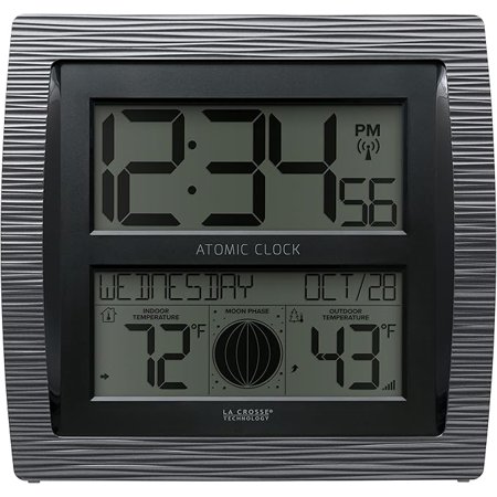 Curved WWVB Clock with In/Out Temp - INT pkg