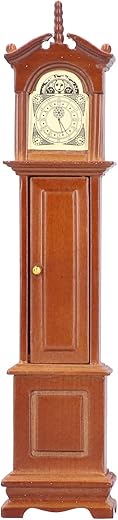 DAUERHAFT Dollhouse Grandfather Clock Furniture,1/12 Grandfather Clock,Miniature Grandfather Clock,for Living Room Wooden Furniture,for Girls