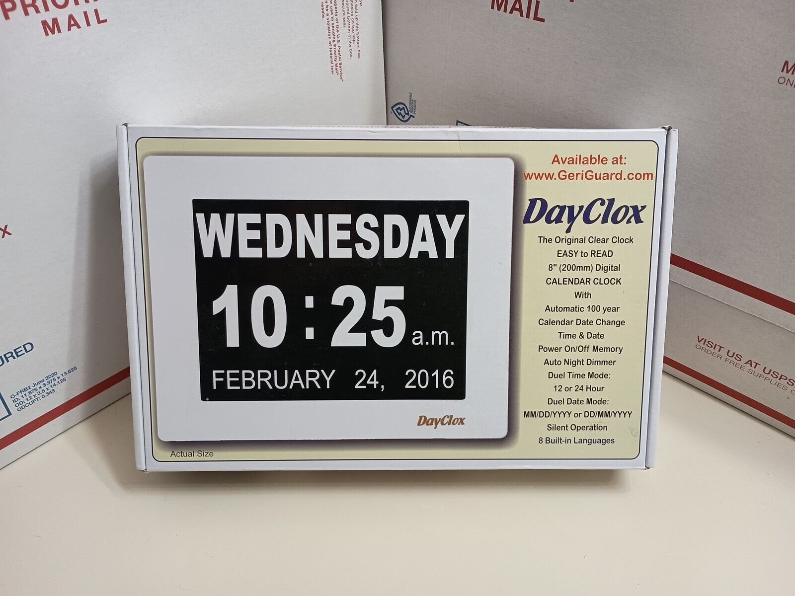 DayClox Memory Loss International Digital Calendar Day Clock
