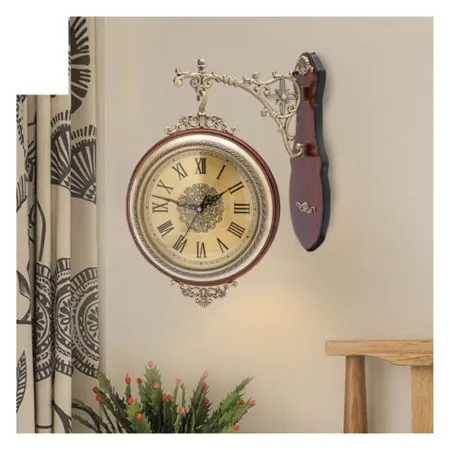 DazzAura Double Sided 12 Wall Clock Antique Railway Station Wall Decor Gift Home