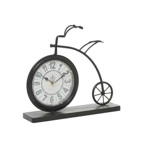 DecMode 12 Brown Metal Bike Clock