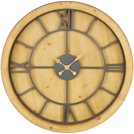 DecMode 40 Brown Wooden Wall Clock