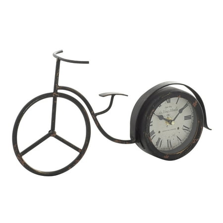 DecMode 8 Black Metal Bike Clock