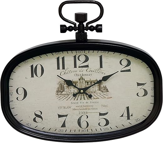 Deco 79 Metal Pocket watch Style Wall Clock, 18